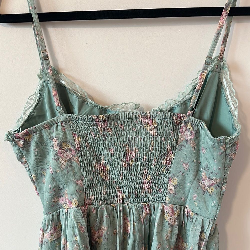 Lulu's Floral Blue Dress - Picture 5 of 5